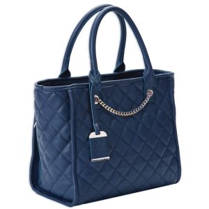 Bulldog BDP059 Concealed Carry Tote Purse Navy Quilted Nylon