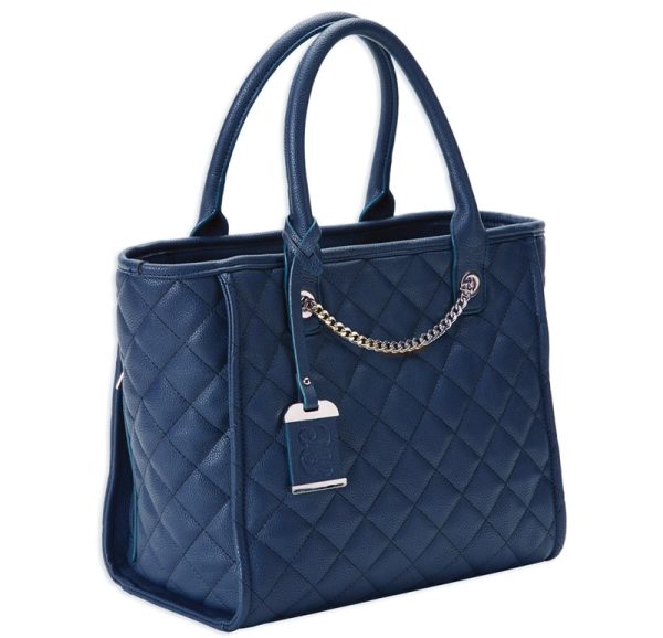 Bulldog BDP059 Concealed Carry Tote Purse Navy Quilted Nylon