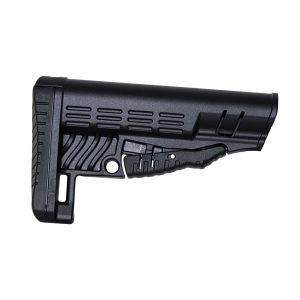 NcStar DLG-086 Classic Black Adjustable Stock with QD Bases & Rubber Pad