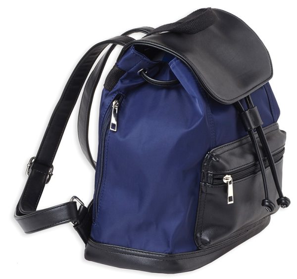 Bulldog BDP065 Backpack Purse with Holster, Navy Leather, Black Accents