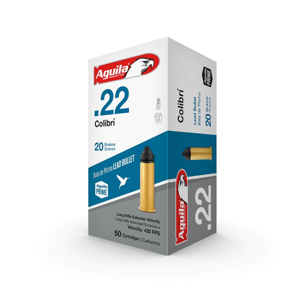 Aguila 1B220337 Colibri Rimfire 22 LR 20 gr Lead 50 Per Box/ 20 Cs