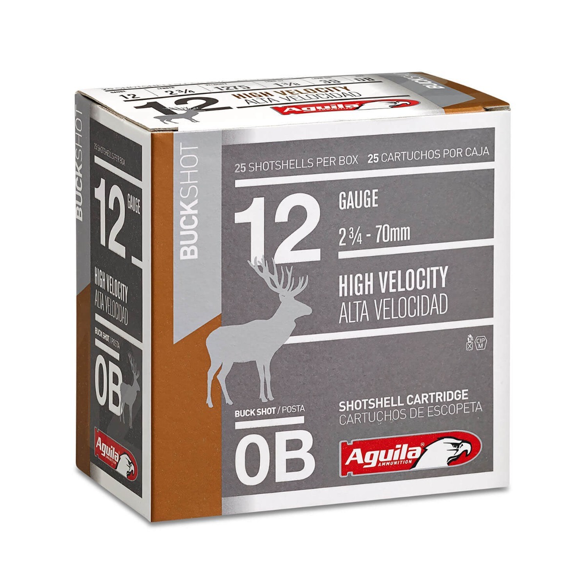 Aguila 1C1200BA 12 Gauge 2.75" 0 Buckshot 1-3/8oz 1275fps 25 Rounds