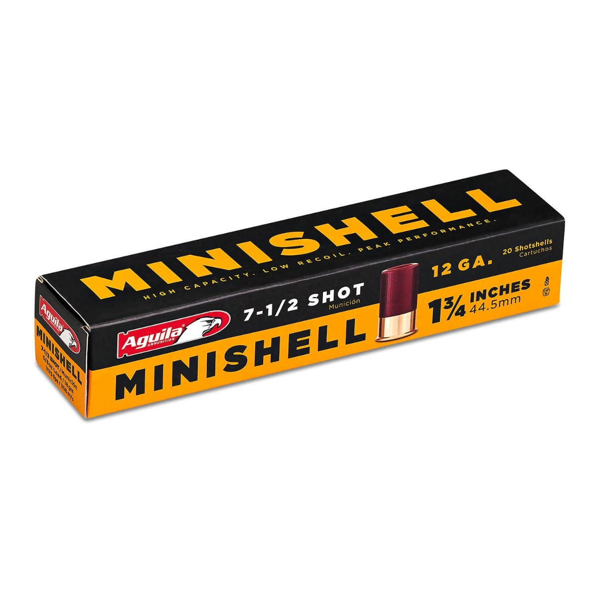 Aguila 1C128968 Minishell Target 12 Gauge 1.75" 5/8 oz 7.5 Shot 20 Per Box/ 25 Cs