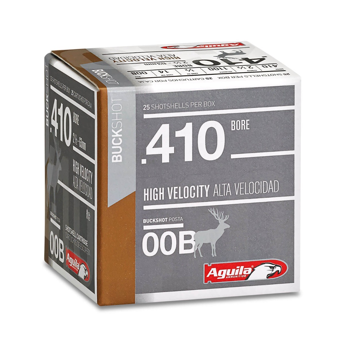 Aguila 1C4100BA Buckshot High Velocity 410 Gauge 2.50" 1/2 oz 00 Buck Shot 25 Per Box/ 20 Cs