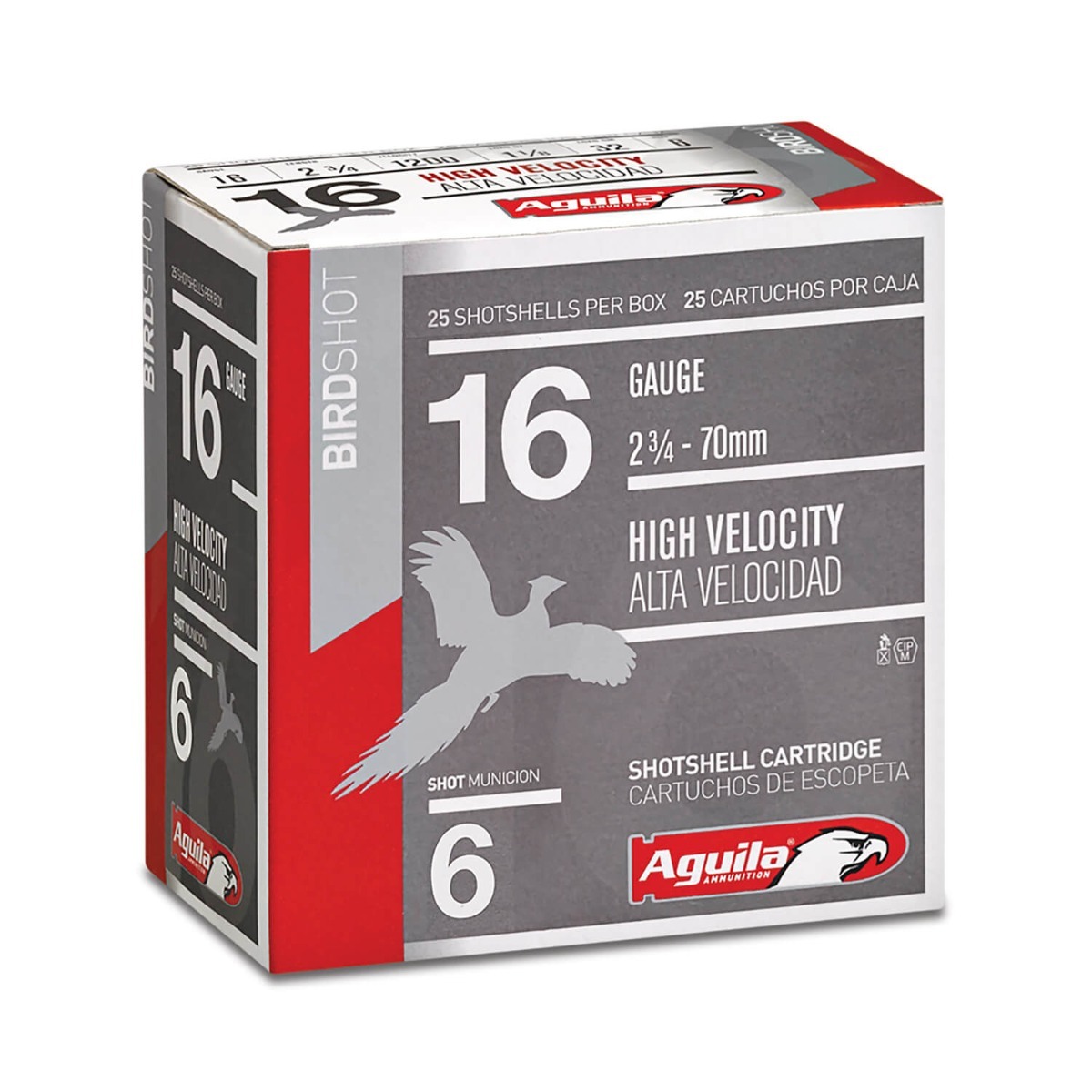 Aguila 1CHB1606 16 Gauge 2.75" 1 1/8oz 6 Shot 1240fps Birdshot 25 Rds