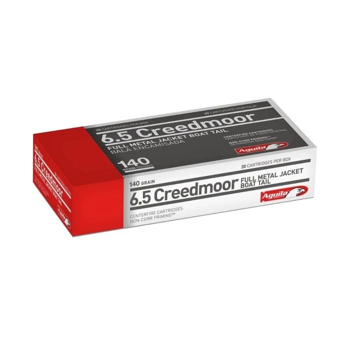 Aguila 1E650110 6.5 Creedmoor 140 Grain FMJ-BT Rifle Ammo 500rd Case