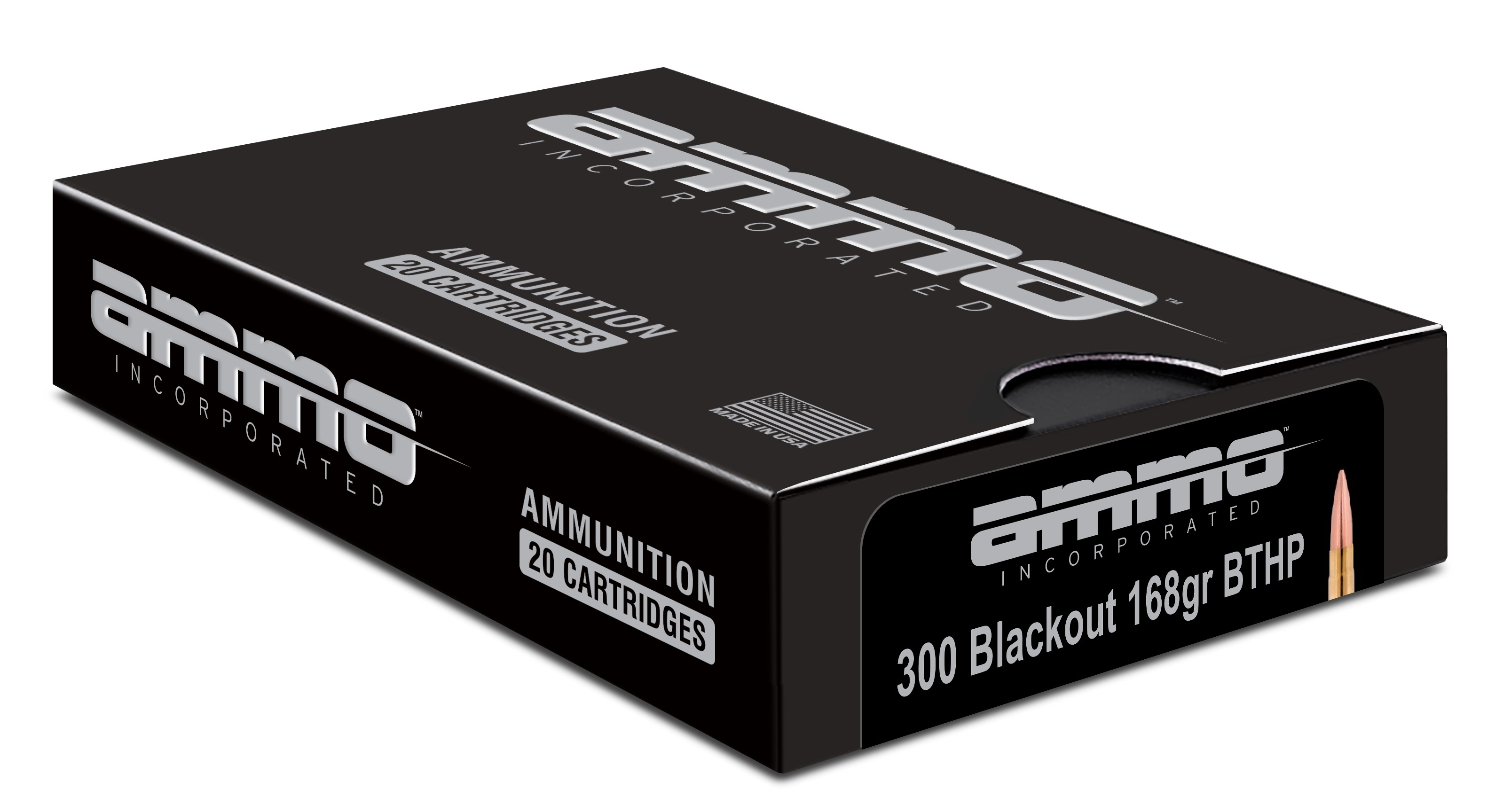 Ammo Inc 300B168BTHPA20 300 Blackout 168gr BTHP 20 Rounds Box