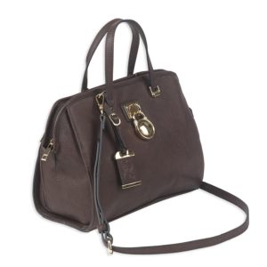Bulldog BDP028 Concealed Carry Satchel Purse Chocolate Brown Leather
