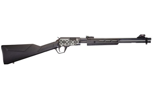 Rossi RP22181SY-EN17 22LR Pump 18" Black Snake Skin 15rd Fiber Optic