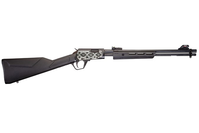 Rossi RP22181SY-EN17 22LR Pump 18" Black Snake Skin 15rd Fiber Optic