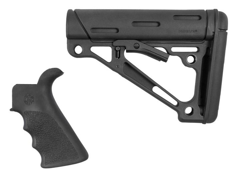 Hogue 15055 AR-15/M16 Grip & Collapsible Buttstock Kit Black