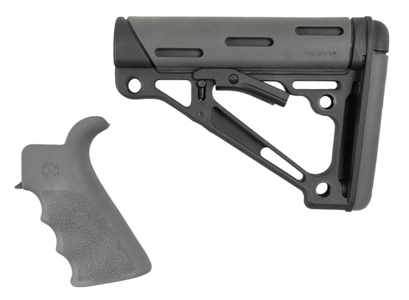 Hogue 15556 AR-15/M16 Kit OverMolded Grip & Collapsible Stock Grey