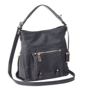 Bulldog BDP053 Concealed Carry Hobo Anna Purse with Holster Black Leather