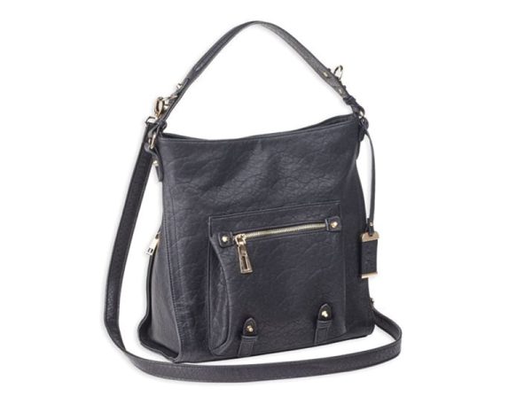 Bulldog BDP053 Concealed Carry Hobo Anna Purse with Holster Black Leather