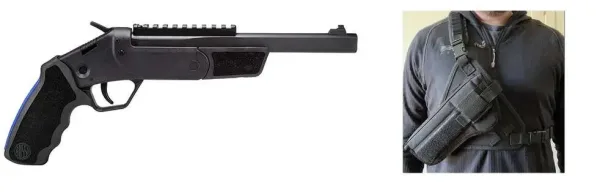 Rossi SSPB9BKKIT Brawler .410Ga/.45LC 9" Black Chest Rig/Holster Kit