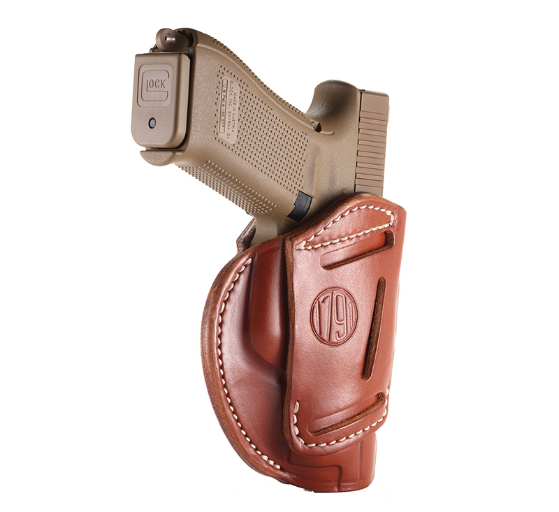 1791 Gunleather 3WH-5-CBR-A 3-Way Holster Brown Size 5 Ambidextrous
