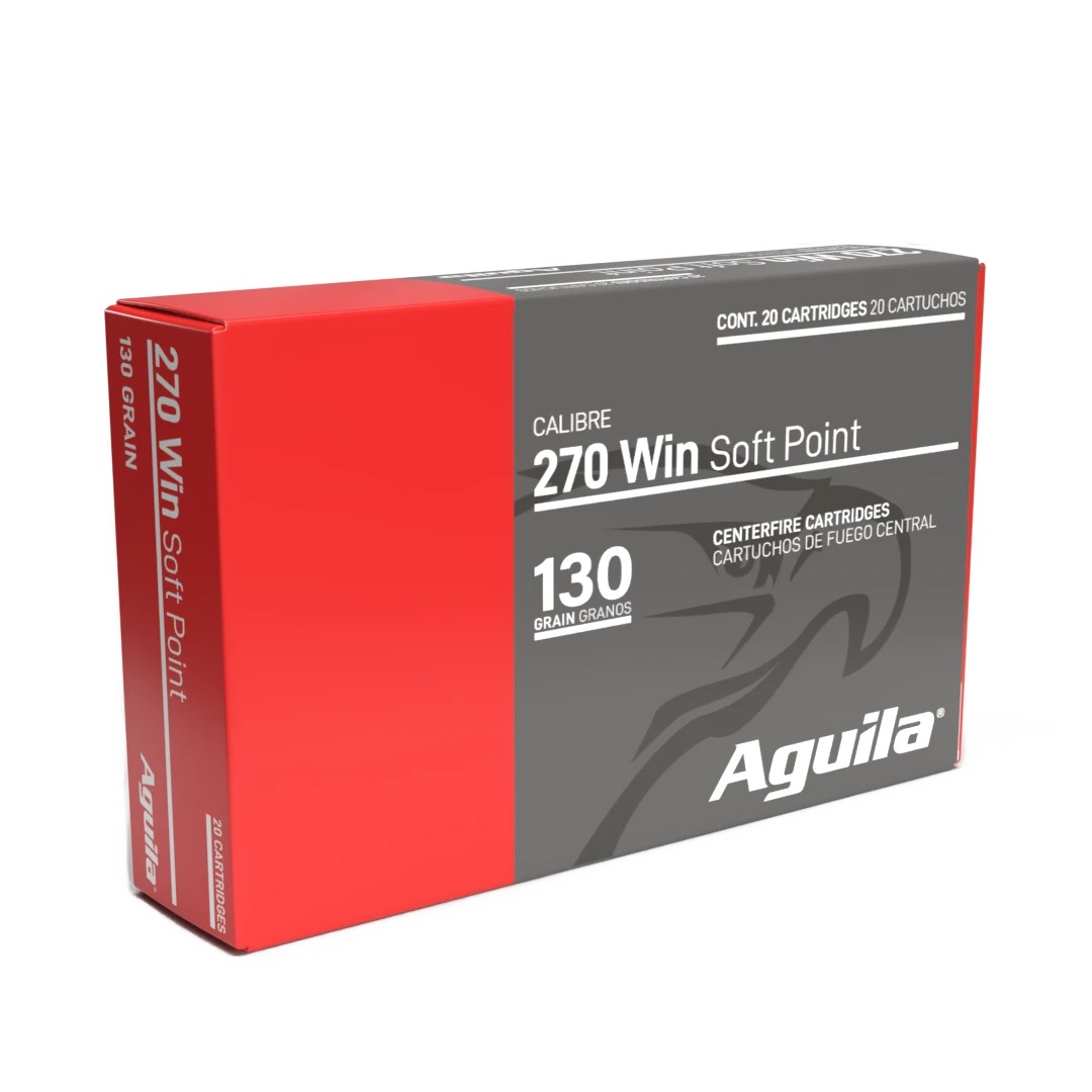 Aguila 8053AG .270 Win Rifle Ammo 130 Grain Soft Point 200rd Case