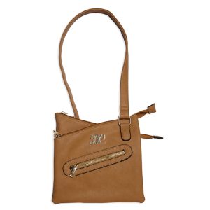 Bulldog BDP032 Cross Body Purse Tan Leather Universal Holster 9.5 in