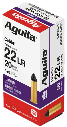 Aguila 1B220337 Colibri Rimfire 22 LR 20 gr Lead 50 Per Box/ 20 Cs
