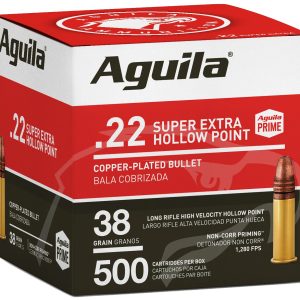 Aguila 1B221118 .22 LR 38 Grain Copper Plated Hollow Point 500 Rounds