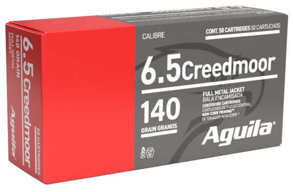 Aguila 1E650110 6.5 Creedmoor 140 Grain FMJBT Ammo - Ideal for Target, Range, Defense