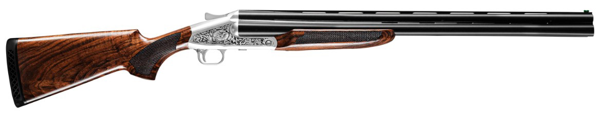 ATI ATIGKOF123B26 Triple Barrel 12 Gauge 26" Vent Rib Wood Stock Silver