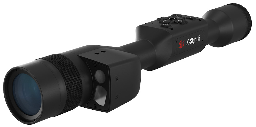 ATN X-Sight 5 Ultra HD 4K+ Smart Day/Night Scope, 3-15x Magnification, Gen V Quad Core, 30mm Tube, Multiple Reticle Options, Black