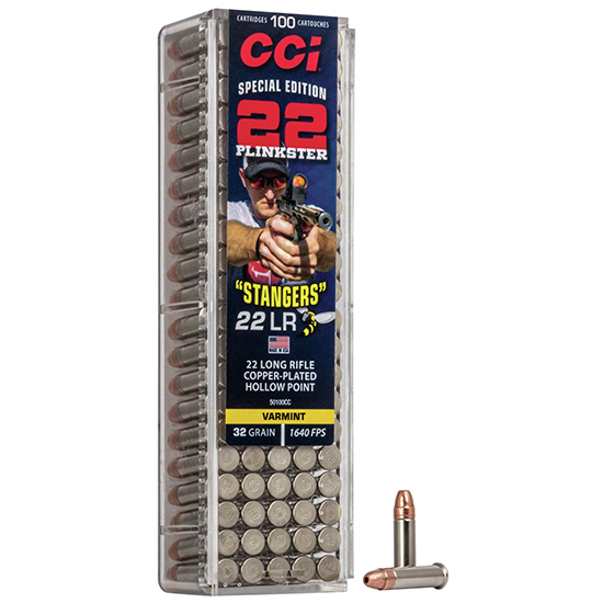 CCI 50100CC Stangers 22 Long Rifle 32 Grain Copper Plated Hollow Point 100