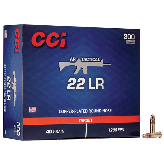 CCI 956 AR Tactical 22LR 40 Grain Copper Plated Round Nose 300 Rounds