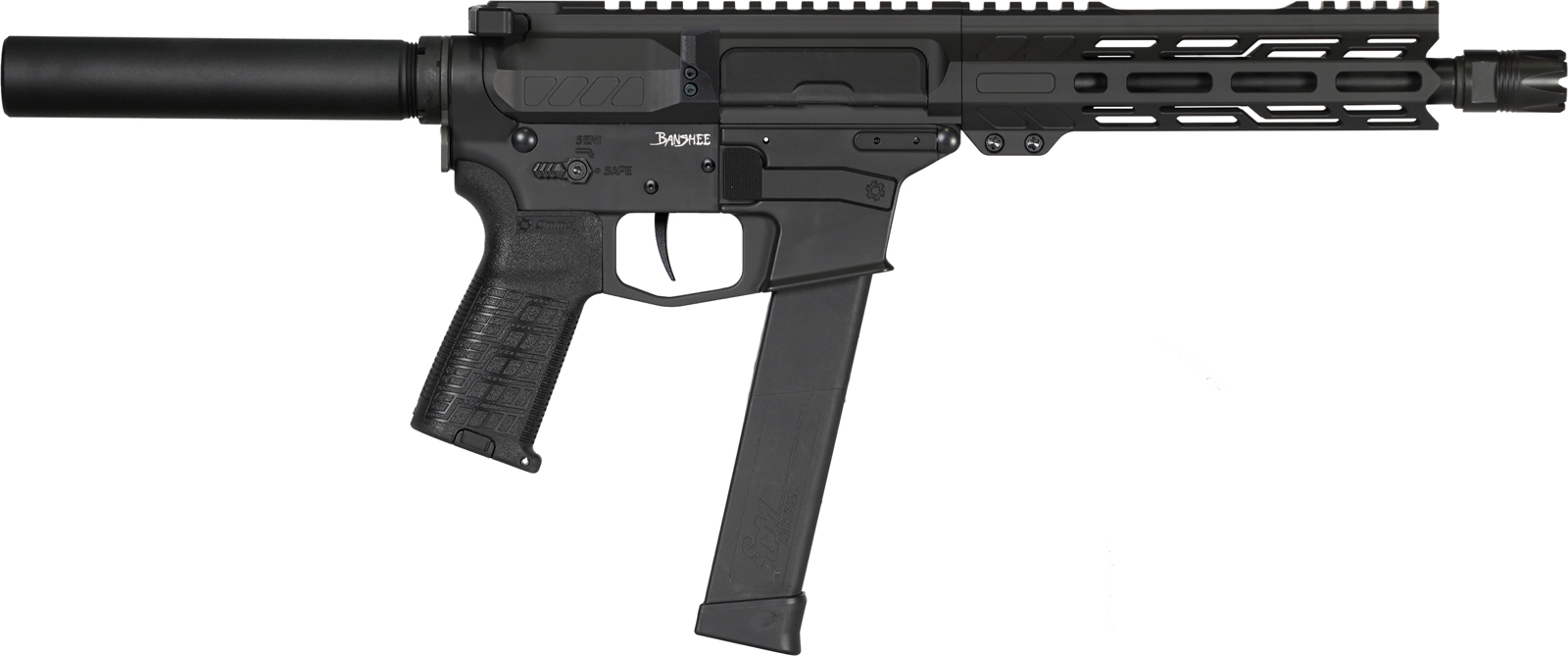 CMMG 10AE30F-AB Banshee Mk10 10mm 8" 30-Rd Pistol Tube Black