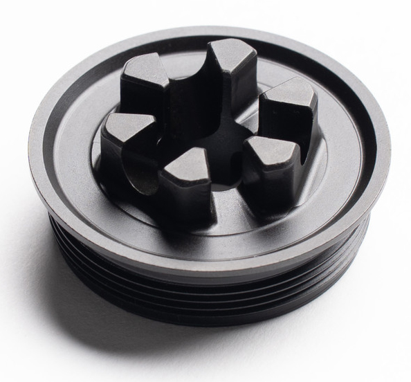 Dead Air RXD206 Flash Hider Front Cap 5.56mm Fits 0.53" Long Stainless Steel Black Nitride