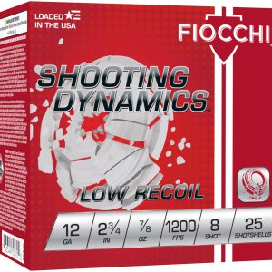 "Fiocchi 1278OZ8 Exacta Target 12 Gauge Low Recoil Trainer, 2.75", 7/8 oz, 1200 fps, 8 Shot, 25 Bx