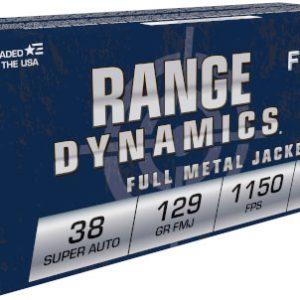 Fiocchi 38SA Range Dynamics 38 Super 129gr FMJ 50 Rounds Box