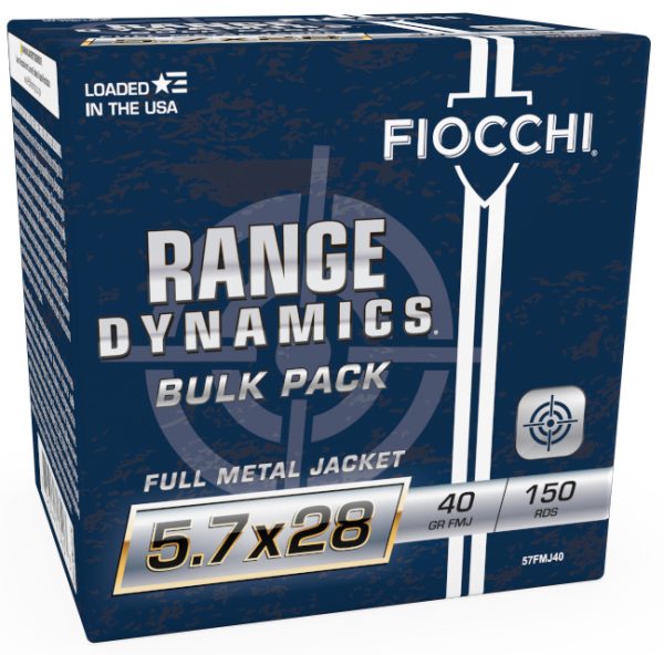 Fiocchi 57FMJ40 Range Dynamics Pistol 5.7x28mm 40gr FMJ 150rd