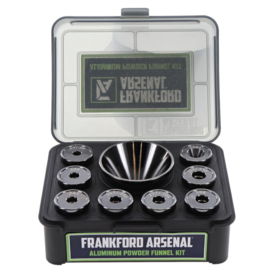 Frankford Arsenal 1136021 Powder Funnel Kit Multi-Caliber Aluminum Black Ch