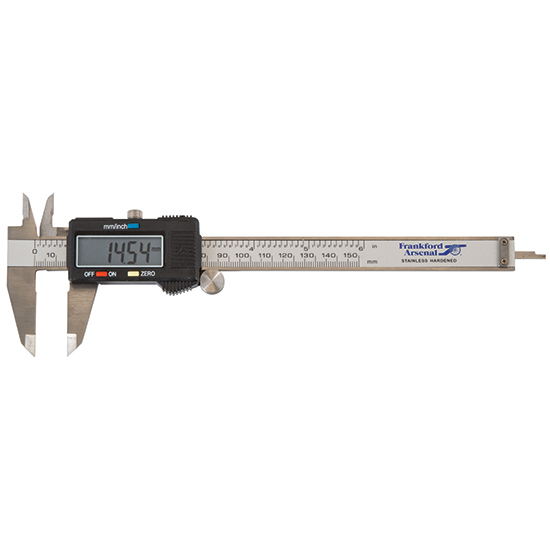 Frankford Arsenal 672060 Electronic Caliper 6 in Stainless Steel Blue