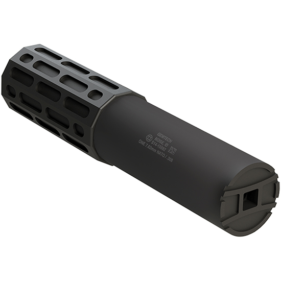Gemtech 12118 One, Titanium Inconel, 7.62mm, 7.5" Length, 1.625" Diameter, 32dB Sound Reduction, High-Temp Black Cerakote Finish