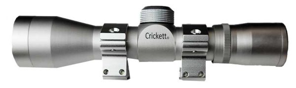 Crickett KSA054S Compact Silver 4x32mm Scope with Rings