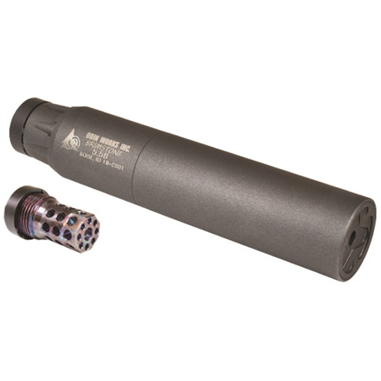 ODIN Brimstone 5.56 QD Suppressor: Stainless/Titanium, 7" Length, 1.5" Diameter, 16 oz, Cerakote Cobalt