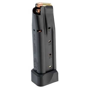Springfield Armory PH6920 1911 DS Extended Magazine, 9mm Luger, 20-Round Capacity, Black Steel, Polymer Base Pad