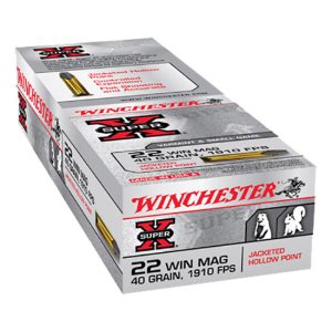 Winchester Ammo X22MH Super X 22 WMR 40 gr Jacketed Hollow Point (JHP) 50 Bx/40 Cs