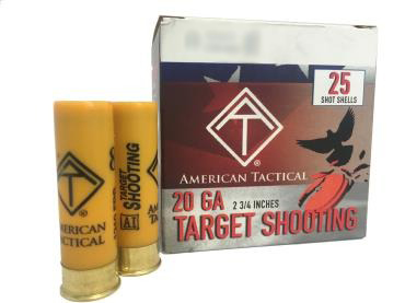American Tactical ATIAC20T9C 20ga Target Load 2.75" #9 7/8oz 1210fps 250rds