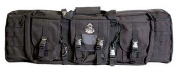Rukx Gear ATICT36DGB Tactical 36" Double Gun Case Black 600D Polyester