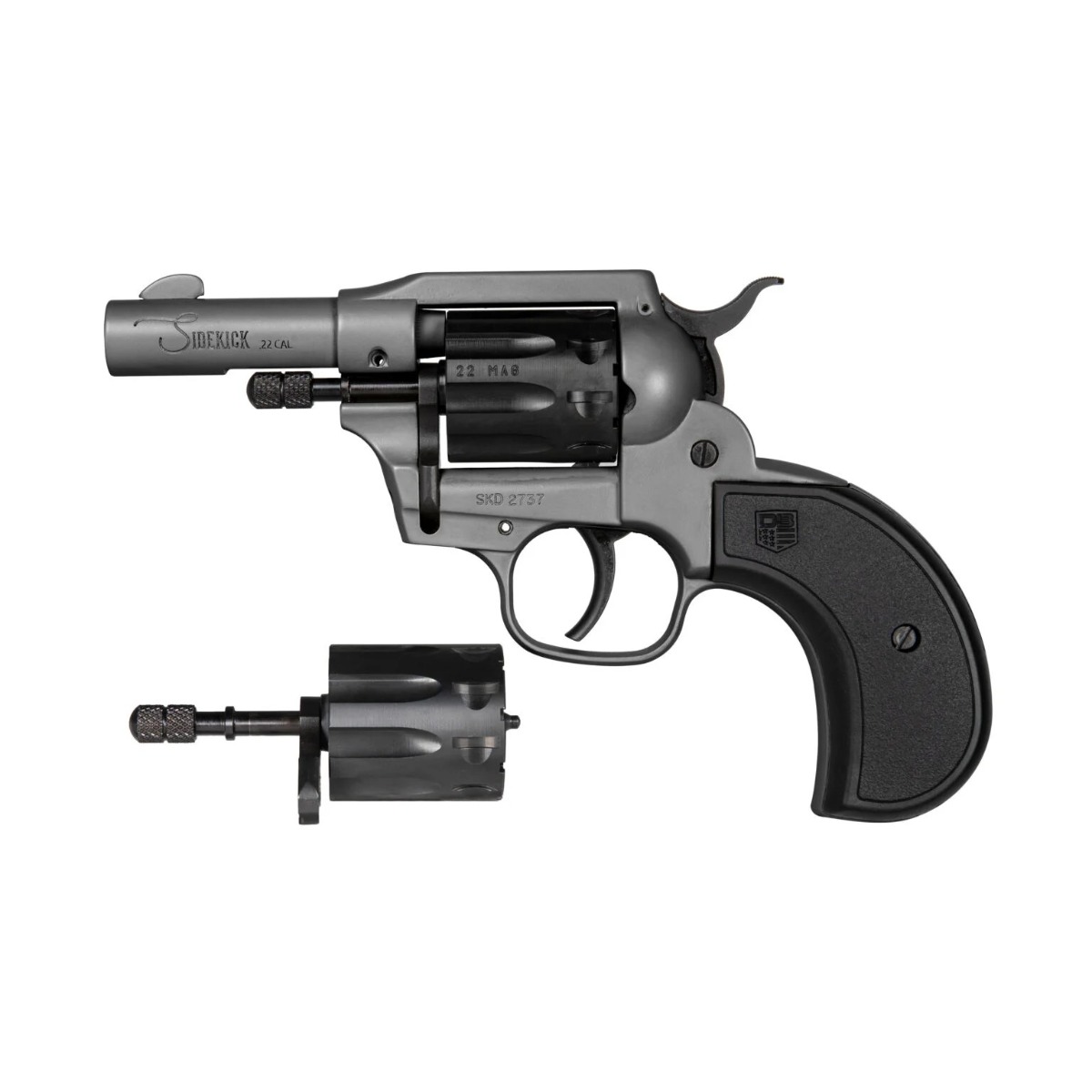 Diamondback Sidekick 22 LR 22 Magnum 3" Dark Grey Cerakote Revolver