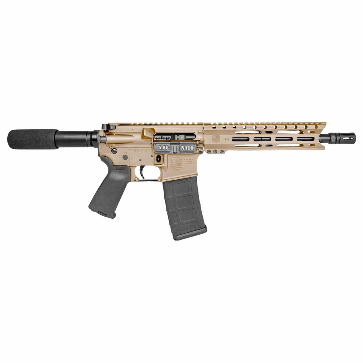 Diamondback DB1915K061 5.56 AR-15 Pistol 10" FDE 30rd M-LOK Rail