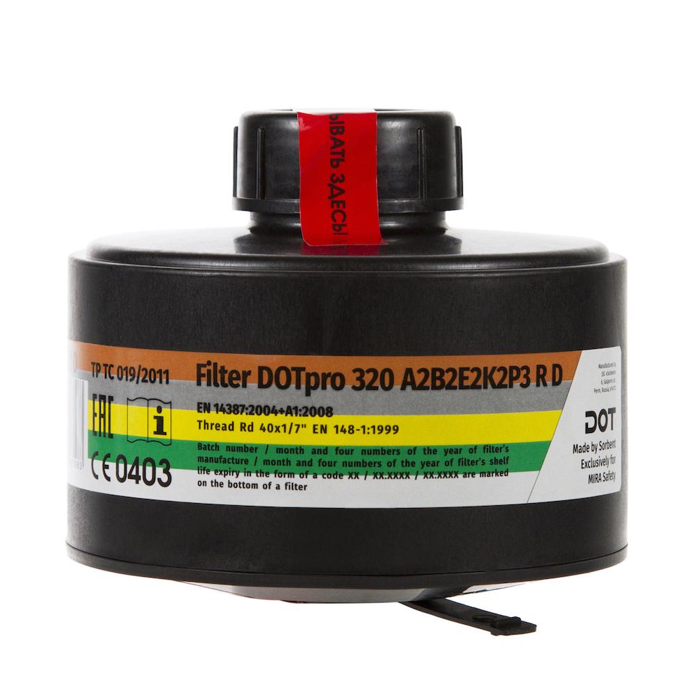 MIRA Safety DOTpro 320 40mm Gas Mask Filter 7.5-Year Shelf Life