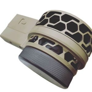 F5 AR-15 .223/5.56 Skeletonized 50 Round Drum Magazine - FDE HEX Pattern F5-223SK-FDE