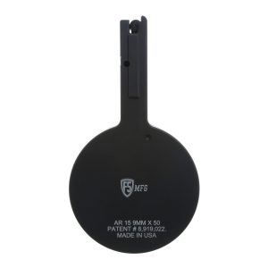 F5 F5-AR9-BLK 9mm 50-Round Drum Magazine Black Billet Aluminum