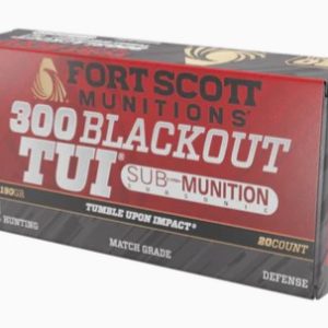 Fort Scott 300190SCVSS 300 Blackout 190gr Solid Copper TUI Ammo 20 Rounds
