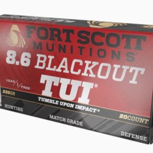 Fort Scott Munitions 86BLK235SCV1 8.6 Blackout 135gr TUI 20/Box